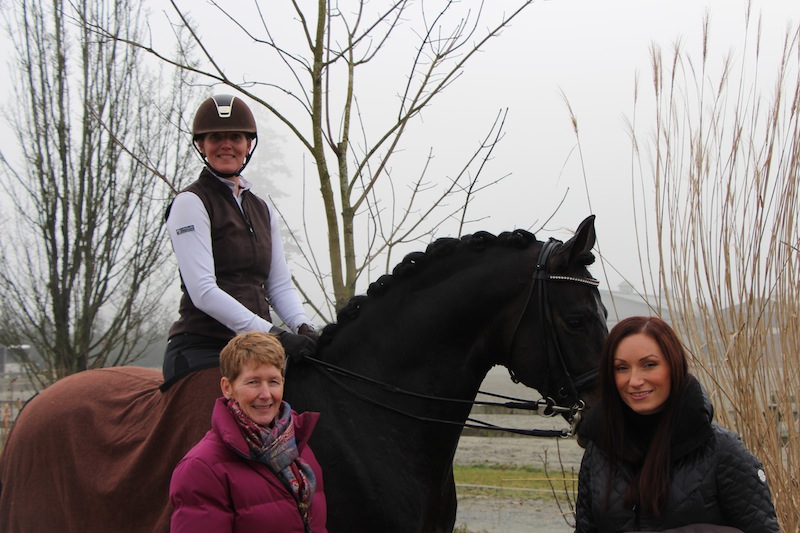 Pictured here with Noni Hartvikson of Dressage B.C. and Noel Asmar of Asmar Equestrian 